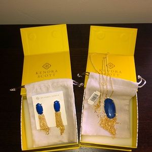 Kendra Scott “Deanna” necklace and earrings set.